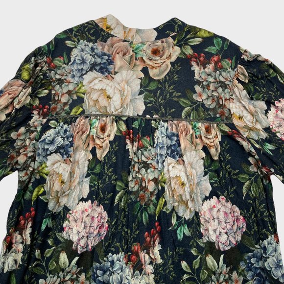 Anthropologie BL-NK Stephanie Long Sleeve Floral Top Blouse Women's Size XS - Picture 11 of 14